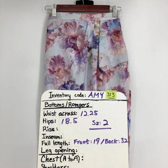 Ever New  Spring-Toned Multicolor Floral Lizzie drape thigh split midi skirt 2 - Picture 12 of 13